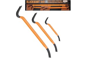 PICARD Pied de biche BlackGiant®, no. 46Z, lot | Longueurs : 300, 610 et 930 mm | Lot de barres à mine avec revêtement antidérapant | Levier durable | pieds-de-biche | mini-pied-de-biche