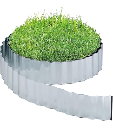 Bordure De Pelouse Bordure De Gazon Galvanisé Métal Bordure De Chemin Bordure De Parterre 100x15cm 10m 88665757