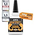 50 g Sekundenkleber extra stark - Inkl. Anti-Austrocknungs-Spitze - KRAFTPROTZ - Flüssiger Superkleber - Universell verwendba