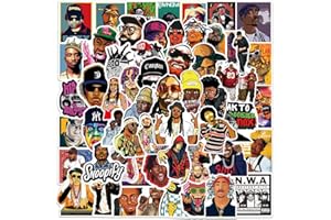 LYUNMU Juego de 100 pegatinas de hip-hop, diseño de cantante, decoración para coche, portátil, monopatín, bicicleta, ciclomotor, bicicleta, ordenador, adecuado para adultos y niños