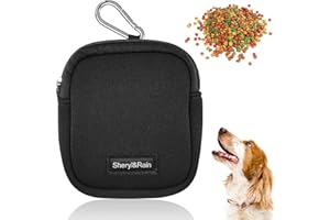 Sheryl&Rain Borsa Addestramento Cane, Porta Premietti per Cani con Zip, Dog Treat Pouch, Porta Croccantini Cane, Borsa Cibo Cani con Moschettone, Sacchetto Addestramento Cane per Viaggi o Uso Esterno
