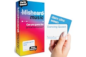 Lucky Egg Misheard Music Game – Guess the Song or Artist w/ 500 Lyrical Nonsense Cards – Hilarious Family Games for Kids and Adults – Play in Teams – Fun Music Games for Karaoke & Party Entertainment