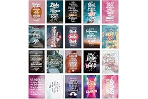 ‎TYPESTOFF TypeStoff 20er Postkarten-Spar-Set – LIEBE-LOVE – DIN A6, 20 verschiedene Motive mit Sprüchen, Zitaten und Aphorismen - PK-00161
