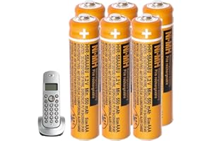 BEGONA 6 Pack NI-MH AAA Rechargeable Batteries 550mAh 1.2V Battery for Panasonic Cordless Phones BT Gigaset