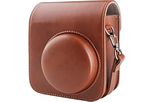 BriLumin Funda para Cámara Fujifilm Instax Mini 12, Funda de Cuero PU es Compatible con la Cámara Instantánea Instax Mini