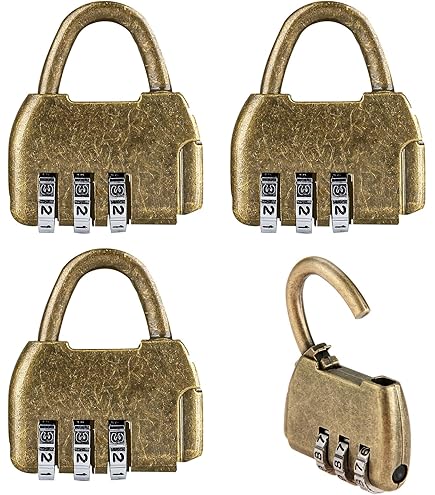 Lucchetto A Combinazione 4 Cifre Con Cavo - 2 Pezzi Per Armadietti E Bici - Foto 3