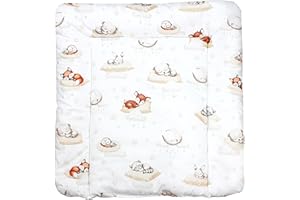 TupTam Materassino per Fasciatoio il cambio Pannolino Bebè, Cuccioli addormentati/Beige, 70 x 50 cm