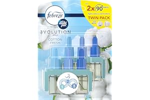 Febreze Ambi Pur 3Volution Air Freshener Plug-In Diffuser Refill, Odour Eliminator, Cotton Fresh, 40 ml, (20 ml x 2)