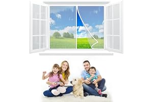 TOPZXL Moustiquaire Fenetre MagnéTique 70x115 cm Facile à Installer sans Percer Rideau de Port Anti Insecte Mouche pour Enfants et Animaux de Compagnie - Blanc Z