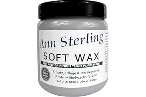 Ann Sterling"Soft Wax" Wachs Möbelwachs Shabby Chic Holzwachs Versiegelung Finish Wachs Kalkwachs (500ml, Grau)