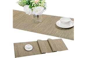 SHACOS Runner da Tavolo Moderno Lavabili Tovagliette Runner Tavolo Cucina Plastica Resistente al Calore Antiscivolo Runner da Tavolo per Decorazione della Casa 30X180 cm