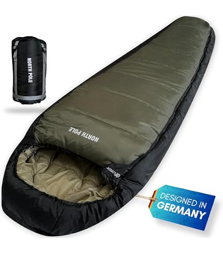 schlafsäcke explorer Explorer® Southpole XXL Schlafsack Outdoor -21°C +2°C [300GSM] 3-4 Jahreszeiten Winter Mumienschlafsack Erwachsene [2200g] 235x92x60cm wasserdichte Unterseite YKK Zip Links für Camping und Reisen Sport & Freizeit Sonnenpflege Größe:EU 46 Crank Brothers Stamp 7