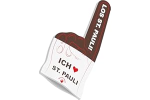 HIGH FIVE FINGERS St.Pauli - Bandera de My City de espuma para fútbol, balonmano, atletismo, artículo para fans para juegos, estadio y eventos, talla única, 40 x 20 x 2,5 cm