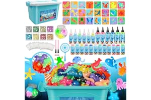 Charmofun Aqua Gelz Set, Gels Magiques 3D avec 24 Bouteilles de Gel Coloré et 24 formes, Magic Water Elf, Elfe Gel d'eau magique Cadeau pour Enfants Garçons et Filles 3+