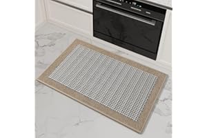SIXHOME Brown 40 * 60cm Kitchen Mats non slip Washable Modern Kitchen Absorbent and Stain-Resistant Kitchen Floor Runners