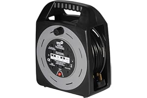 SMJ Electrical CT2513 Easy Wind cable reel, 3120 W, Black/Grey, 25 metre