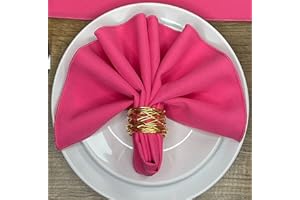 Hope Textiles Hot Pink 15" x 15" (38cm) Fabric NAPKIN (Polyester, not cotton) PACK OF 4