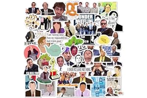 TACOMEXI Adesivi The Office 50 pezzi, adesivi per laptop Bomb adesivi in ​​vinile Pack per auto bagagli Skateboard moto decalcomania per adolescenti adulti