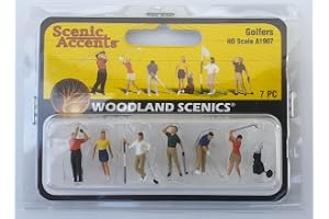 Woodland Scenics A1907 golfspelare 6 golfare på golfbanan stående figurer spår H0 HO 1:87