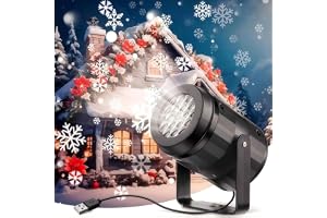 LED julprojektorlampa vattentät för inomhus- och utomhusbruk | Snöflinga motiv, snögubbe projektion, julgransljus, festdekora