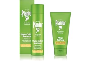 Plantur 39 Phyto-Coffein-Shampoo 250 ml + Pflege-Spülung 150 ml - speziell für coloriertes und strapaziertes Haar – zur Vorbeugung vor menopausalem Haarausfall