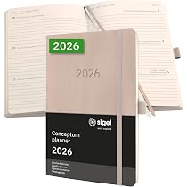 SIGEL Conceptum 2026 Weekly Planner - A5 Hard Cover, Sustainable Paper, Elastic Band, Pen Loop - View #8