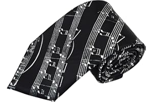 thb Richter Necktie with Musical Notes for Music Events Choir Music Choir