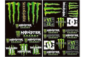 RANYAKE 2 Motorrad-Aufkleber, Motorradhelm-Aufkleber, Monster-Kratz-Auto-Aufkleber, kann für Motorrad/Skateboard/Laptop/Computer/Fahrrad/Helm verwendet werden