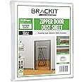 brackit U Shape Zipper Door dust Sheet with pre-Assembled 4m Zipper. 100cm x 220cm (1m x 2.2m) with Masking Tape 36mm x 10m