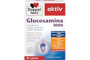 Glucosamina 1000 + Condroitina + Acido Ialuronico & Perna Canaliculus - 40 Capsule - Integratore Articolazioni e Cartilagini - Doppelherz