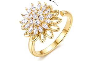 Adramata Fidget ring dam justerbar öppen ångest ring