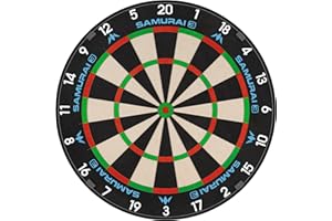 Mission Darts | Samurai 3 | Professional Bristle Dartboard | Knife Wire | Black Number Ring