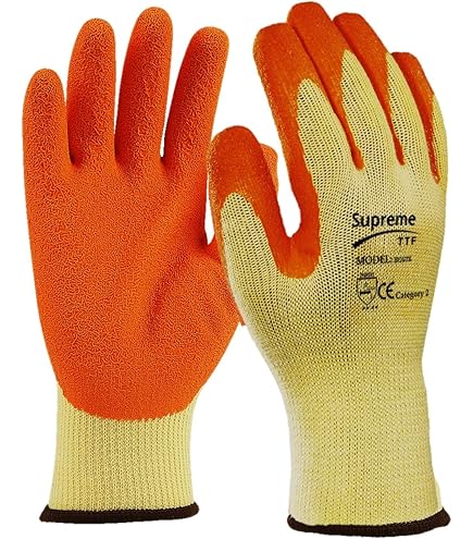 Rubber Latex Coated Gloves Safety Gloves 10" Cotton Scaffolding Grip Mechanical Work Green Yellow Sarung Tangan Kerja I.20805501 - View #2