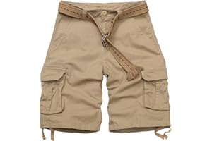 VATINNT Men's Cargo Shorts, Camo Shorts, Multi Pocket Casual Shorts, Loose Fit Outdoor Work Shorts No Belt