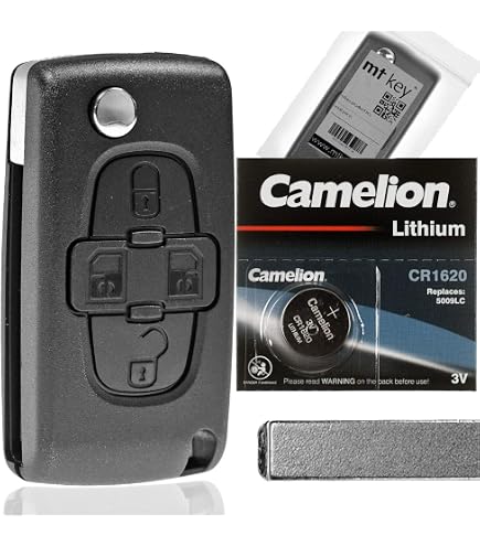 AULESSE 2 Tasti Peugeot Cover Telecomando Chiave Auto 433MHz con PCF7961 Chip per Peugeot 207 307 308 408 Citroen C2 C3 C4 Picasso CE0536 Chiave Remota