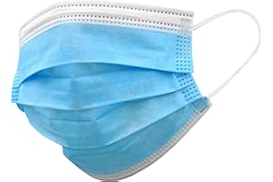 Gima - Gisafe Masque Chirurgical Filtrant, EFB> 98%, Jetable, 3 Épaisseurs, Type IIR, avec Élastiques, Bande Nasale Conformable, Adultes, Couleur Bleu Clair, CE DM Classe I, Flowpack de 10 unités