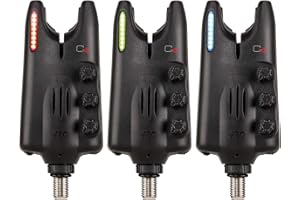 JRC Radar C4 Alarms Rouge Détecteur de Touche Pêche Carpe Indicateur Alarme Sonore Lumineux Carnassier