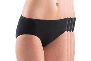 HERMKO 1031 Damskie majtki midi z bawełny organicznej, 4 sztuki w opakowaniu (inne kolory)