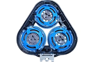 QHYSS SH50/SH52 Têtes de Rechange Compatibles avec Philips Série 5000/6000(S5XXX) Têtes De Rasoir- Compatible Boîtier Rond - Non Compatible Boîtier Pentagones (Round Upper Part)