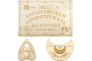 MXYVRIX Tavola Ouija Classica con Planchette e Istruzioni Dettagliate,Tavola Ouija,Tavola Sadhu,Tavola Ouija Originale,Ouija Board,Ouija,Comunica con gli Spiriti e Svela i Misteri dell'Aldilà