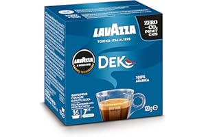 Lavazza, A Modo Mio Dek, Entkoffeinierte Espresso Kapseln, 1 Packung mit 16 Kaffeekapseln, 100 % Arabica, Vollmundiger und Au