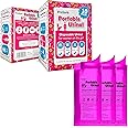 Prosorb Disposable Portable Travel Urinal Toilet Urine Pee Bag with Super Absorbent Pad, Pink - Pack of 10 Bags, Traffic Jam, Camping, Car,