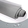 JOOFAN Window Screen Replacement, DIY Adjustable Encrypted Mesh Window Screens Net for Window Doors, Patio Entry Porch Screens Mesh, Curtain Net (Grey high-Density mesh, 155x295 cm)