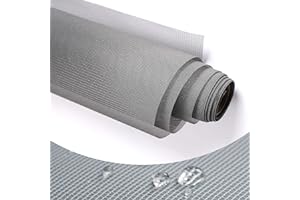 JOOFAN Window Screen Replacement, DIY Adjustable Encrypted Mesh Window Screens Net for Window Doors, Patio Entry Porch Screens Mesh, Curtain Net (Grey high-Density mesh, 155x295 cm)