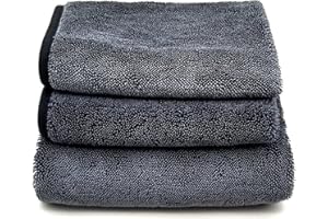 Yeria 3 Pièces Chiffon Magique pour Douche, Extra Absorbant pour la Maison, Nettoyage Réutilisable en Microfibre sans Traces pour Verre, Voiture, Cuisine, Salle de Bain