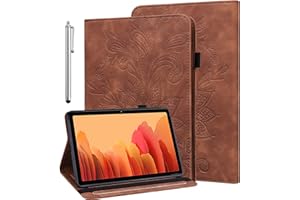 GLANDOTU Case for Lenovo Tab M10 Plus 3rd Gen 10.6 inch 2022, Lightweight Folio Flip PU Leather Cover, Fold Stand Function for Lenovo M10 Plus 3rd Gen Tablet Case (with Stylus pen)【Brown】