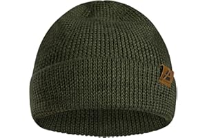 DANISH ENDURANCE Merino Wool Beanie Hat, Thermal Winter Hats, Knit Wooly Hat, Fisherman Beanie, for Men and Women, Unisex