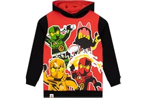 LEGO Ninjago Chłopięca Bluza Z Kapturem | Kai, Lloyd, Jay I Nya Bluza Z Kapturem | Bawełniana Bluza | Ninja Bluzy Dla Chłopców