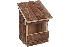 FLAMINGO Budka lęgowa dla ptaków - mesange budka lęgowa - 14x13x20cm - z naturalnego drewna - Zapewnij bezpieczne i ciepłe schronienie swoim pierzastym przyjaciołom - Flaming Budka lęgowa z naturalnego