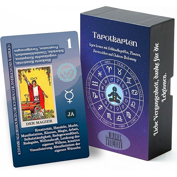UIEXAY Tarot Karten Set Für Anfänger - Inklusive Anleitungsbuch Auf Englisch